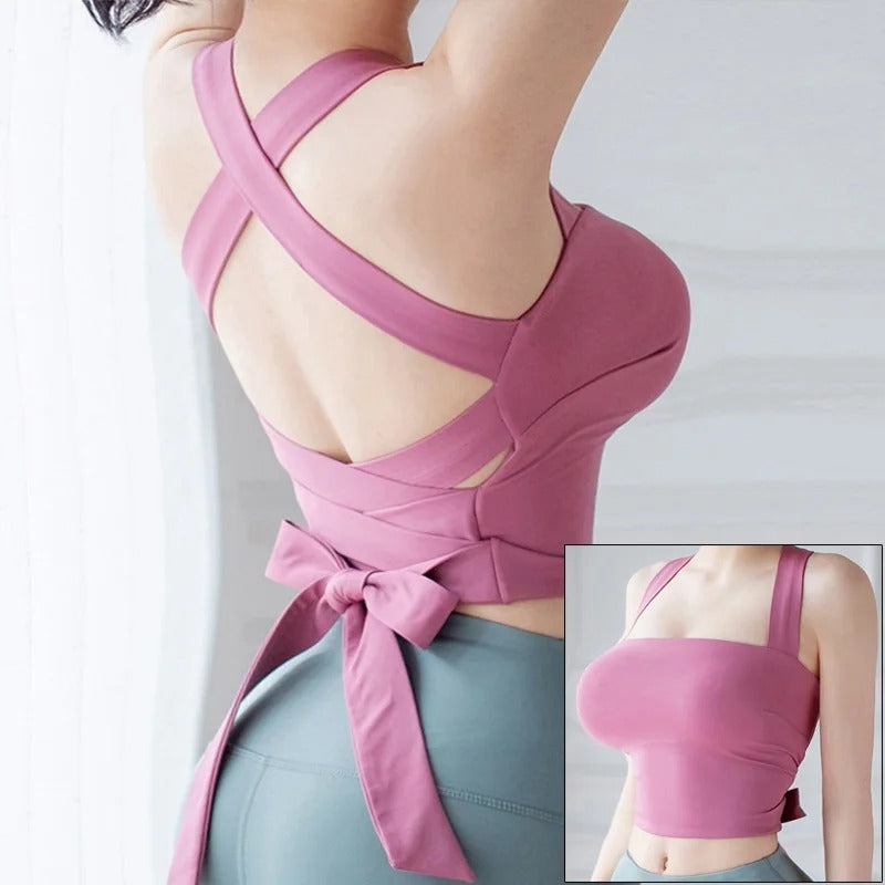 Sexy Women Sports Bra Fitness Underwear Camis Push Up Yoga Crop Top Bras Solid Athletic Vest Gym Shirt Sportswear