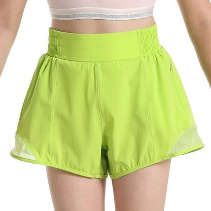 New Girls Athletic Shorts Quick Dry Running Shorts For Kids Teen Girl Active Sports Short Pants With Zip Pocket Liner Summer
