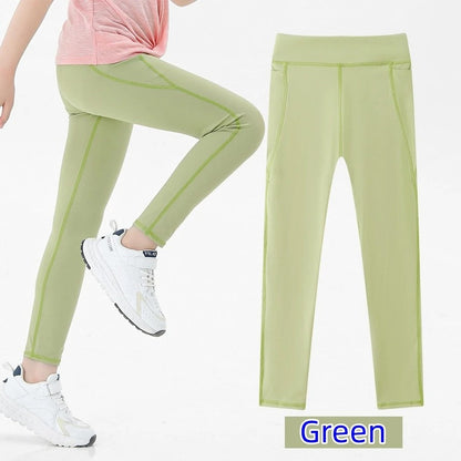 Girls Sports Leggings Kids Legging Dance Workout Running Pants Children Sportswear Active Tights Clothing
