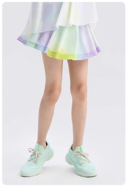 Pleated Skirts Girls Lightweight Tennis Skirt Kids Breathable Golf Skort Athletic Dance Running School Sport Skirts with Shorts