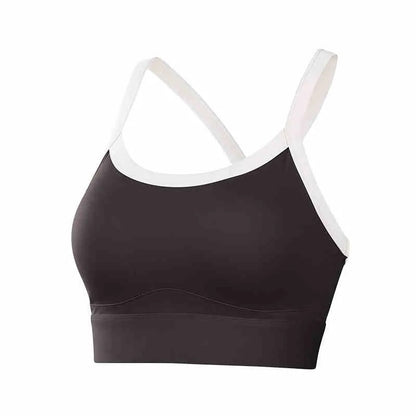 Seamless Racerback Sports Bra For Women High Support Breathable & Thin Yoga Bralette Push Up Workout Top for Running Fitness Gym