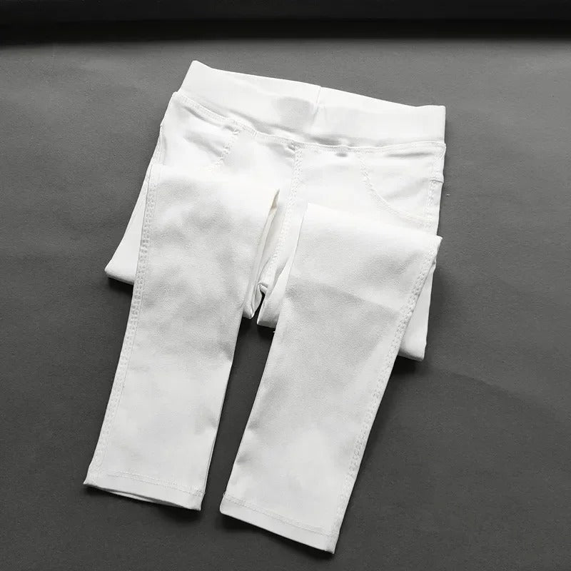 Kids Pants Girls Leggings Slim Elastic Pencil Trousers Spring Autumn Candy Color Casual Girls Solid Leggings Children Clothing