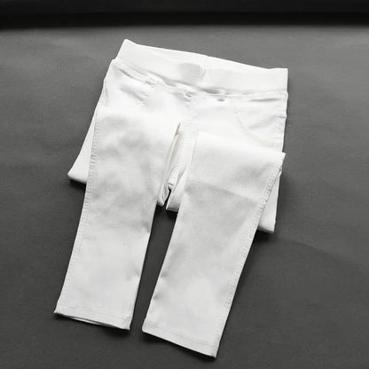 Kids Pants Girls Leggings Slim Elastic Pencil Trousers Spring Autumn Candy Color Casual Girls Solid Leggings Children Clothing