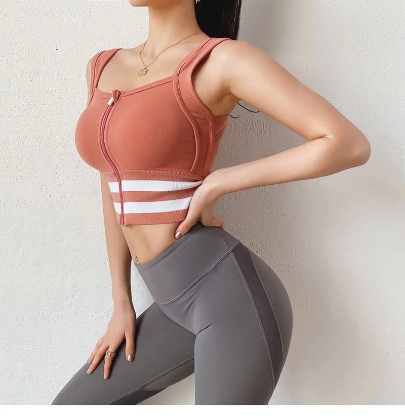 Sports Bra Women Underwear Push Up Yoga Crop Top Bras Solid Athletic Vest Gym Fitness Shirt Sportswear
