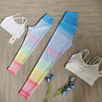 Parent-Child Yoga Set Girls Athletic Leggings Training Bras Gym Crop Tank Top Quick Dry Workout Running Outfit Kids' Sportswear