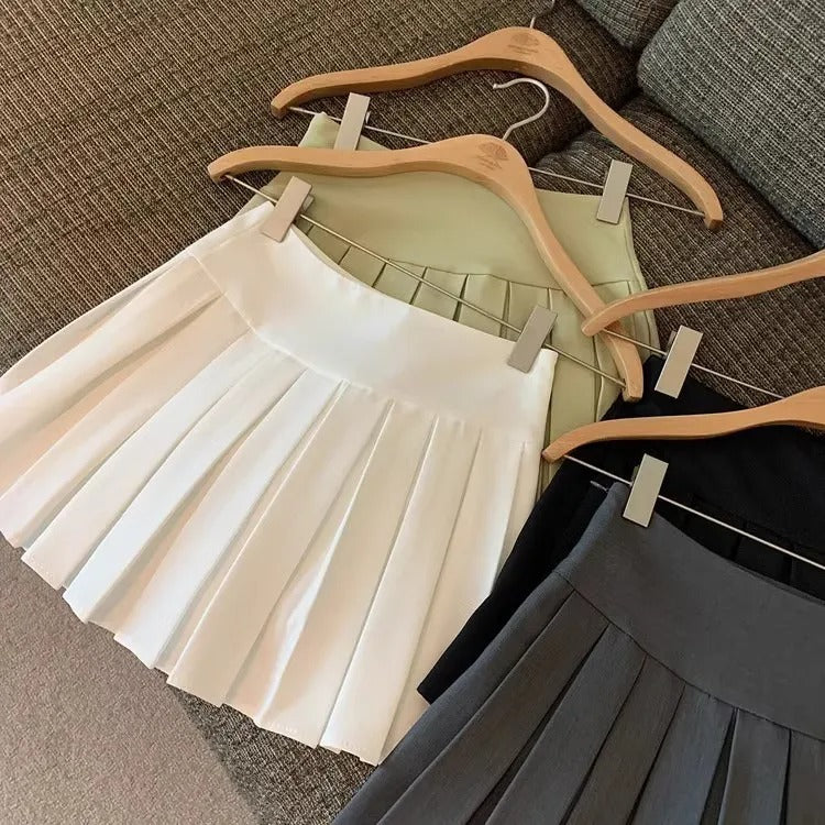 Toddler Girls Fashion Skirt Short Pleated A-Line Skirt for Kids Girl Cute School Uniform Skirts Breathable Cotton Summer