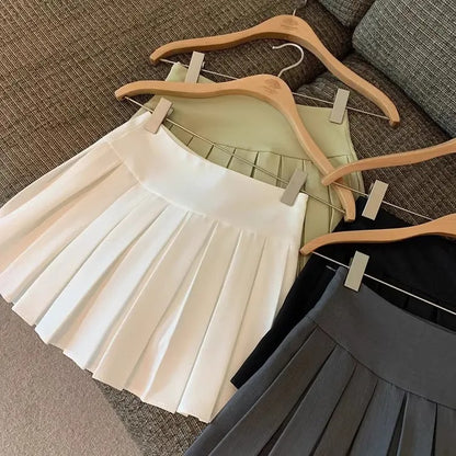 Toddler Girls Fashion Skirt Short Pleated A-Line Skirt for Kids Girl Cute School Uniform Skirts Breathable Cotton Summer