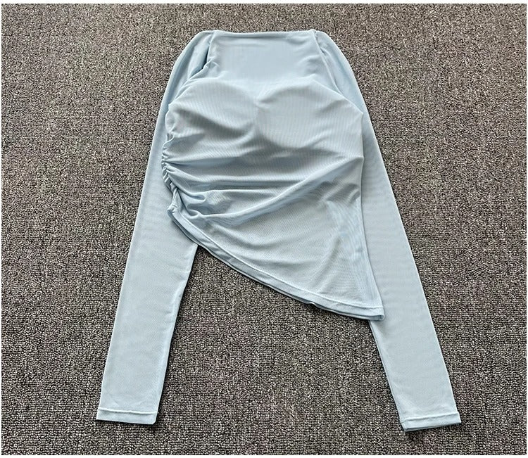 Fake two-piece yoga clothes for women, mesh fixed cup sports underwear, outer wear, running fitness tops with chest pads