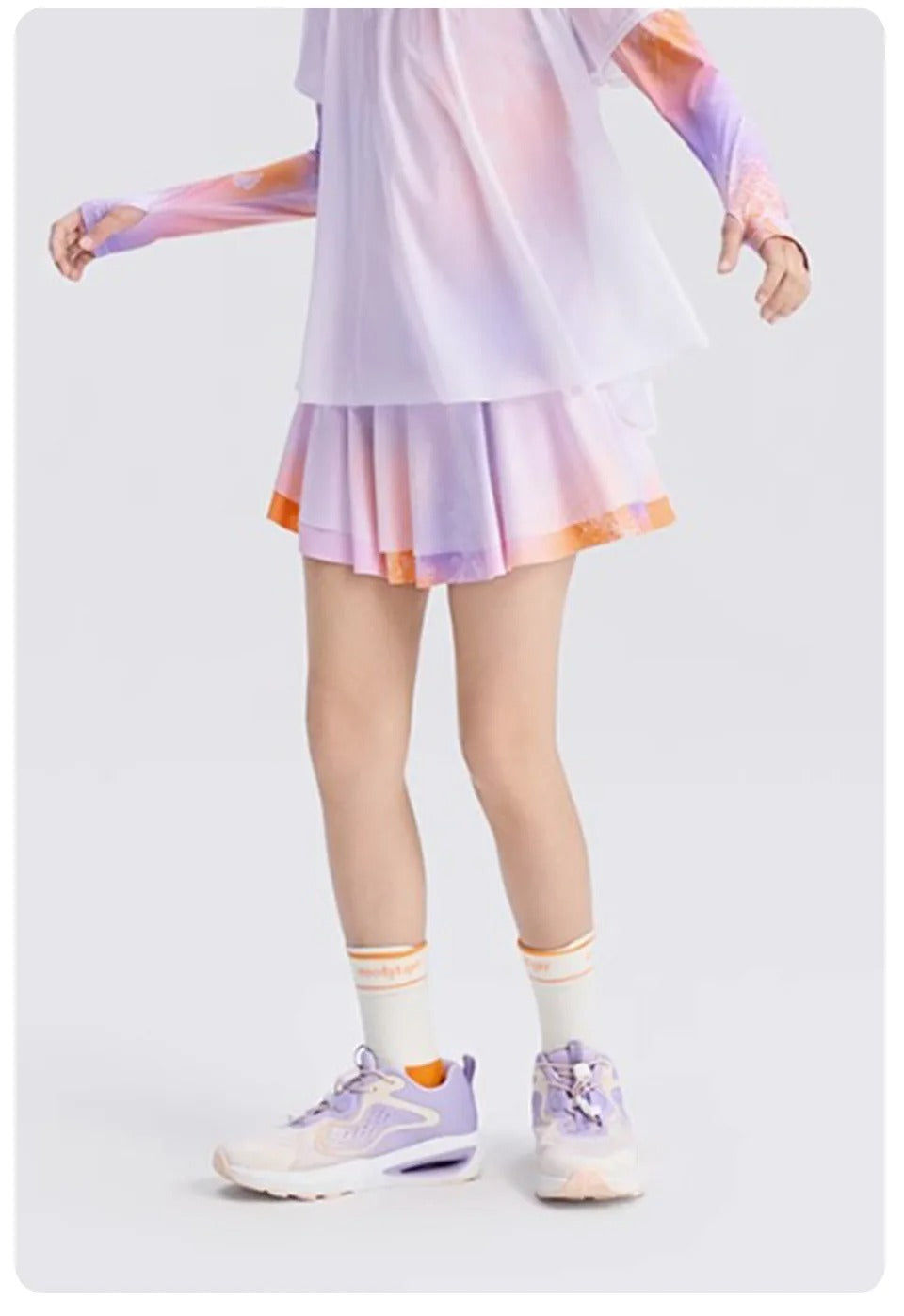 Pleated Skirts Girls Lightweight Tennis Skirt Kids Breathable Golf Skort Athletic Dance Running School Sport Skirts with Shorts