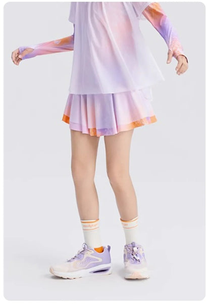 Pleated Skirts Girls Lightweight Tennis Skirt Kids Breathable Golf Skort Athletic Dance Running School Sport Skirts with Shorts