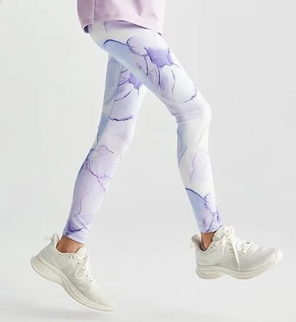 New Children's Yoga Pants Cute Printed Girls Athletic Leggings Comfort Kids Lounge Pants Running Exercise Training Cycling  Wear