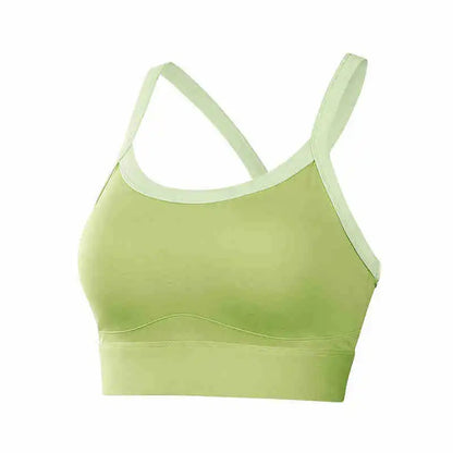 Seamless Racerback Sports Bra For Women High Support Breathable & Thin Yoga Bralette Push Up Workout Top for Running Fitness Gym