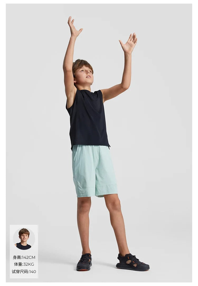 Boys Training Tank Top Quick-dry Children T-shirt Gym Sports Vest Kids Running Workout Fitness Shirt for Yoga Basketball