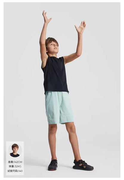 Boys Training Tank Top Quick-dry Children T-shirt Gym Sports Vest Kids Running Workout Fitness Shirt for Yoga Basketball
