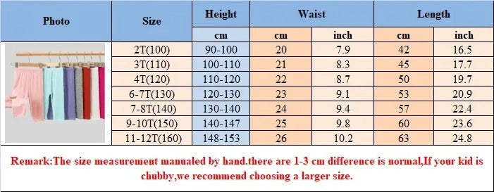 Girls Pants Fifth Shorts Soft Elastic Kids Leggings Knee Length Children Skinny Pant Solid Color 2-12Y Cropped Bottoms Leggings