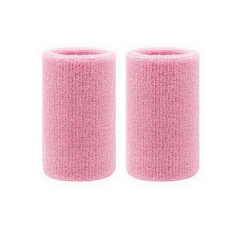 2 Pcs Towel Sports Wristbands Tennis Sweat Bands Wrist Guard For Basketball Volleyball Fitness Sweatbands Wrist Wrap Cuff