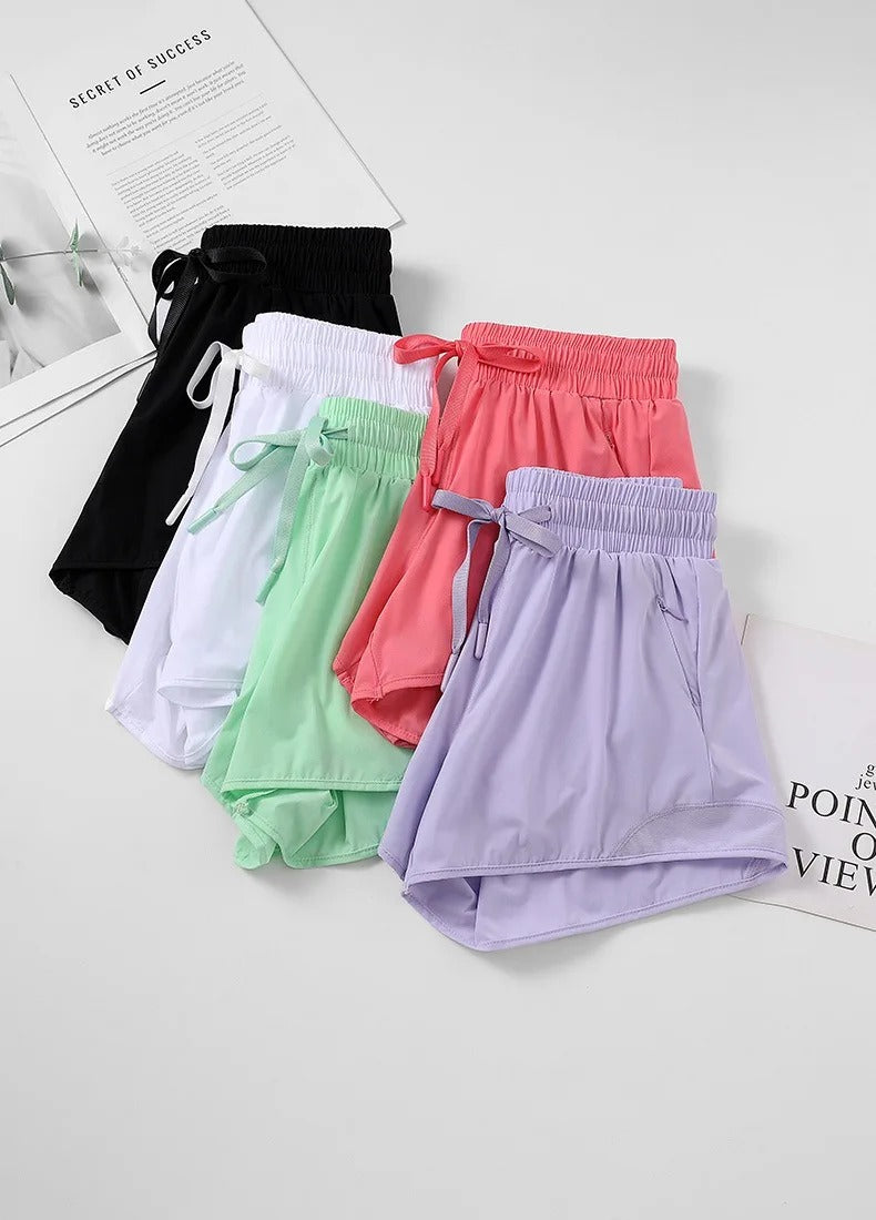 Loose Running Shorts Women Anti-light Sport Workout Shorts With Inner Mesh Fitness Pants Summer Quick-dry Outdoor Activities