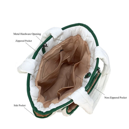 High quality women Large Capacity Zipper Tennis Racket Sling Sport Quilted Puffer Pickleball Bag Large Capacity Duffel Bag