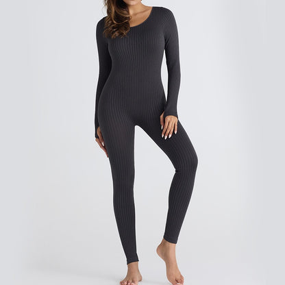 threaded one-piece yoga wear, no-awkwardly threaded fitness wear