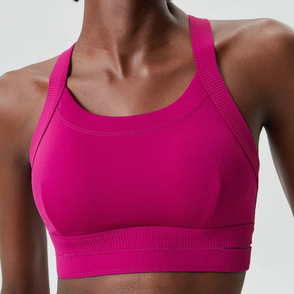 Women Sports Bra Adjustable Gym Push Up Bra Back Closure High Impact Workout Sport Top For Yoga Brassiere Sportswear