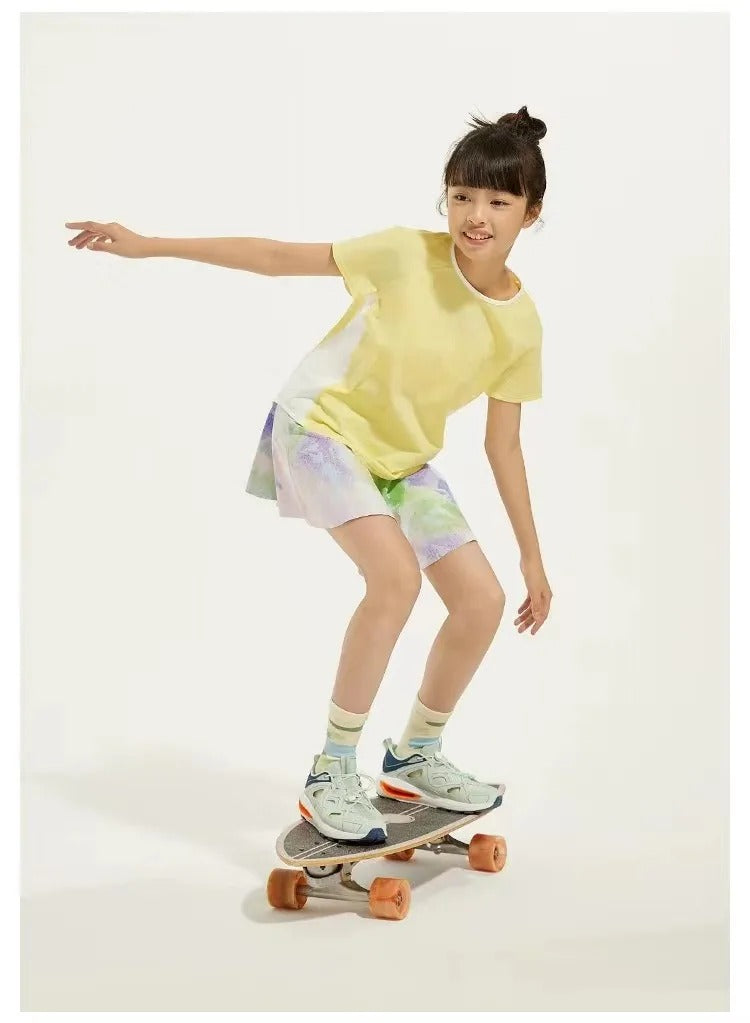 Girls Athletic Skirts With Shorts Print Pleated Tennis Skirt Dance Running Comfy Skort Lounge Cute Clothes Casual Summer Kids