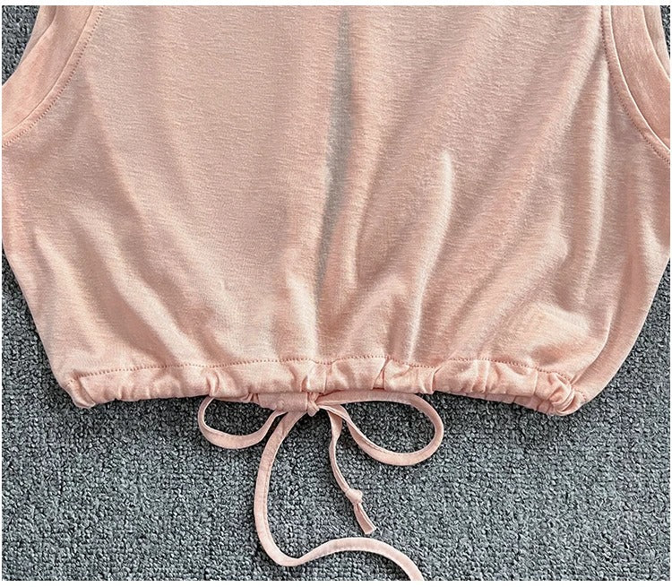 Women's summer yoga wear, breathable, loose, high-end sports vest, thin quick-drying running sleeveless fitness suit