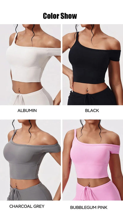 Shirt for Women Blouse Sports Gym Crop Top Sexy Ladies Fitness Exercise T-Shirt Winter Workout Sportswear