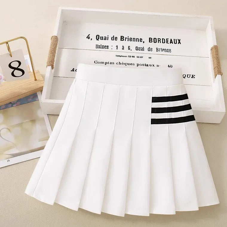 New Pleated Skirt For Kids Girl Summer & Spring High Waist Girls Skirts Cute School Uniform JK Style Toddler Casual Short Skirt