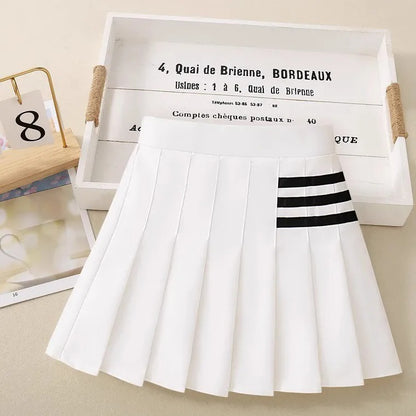 New Pleated Skirt For Kids Girl Summer & Spring High Waist Girls Skirts Cute School Uniform JK Style Toddler Casual Short Skirt