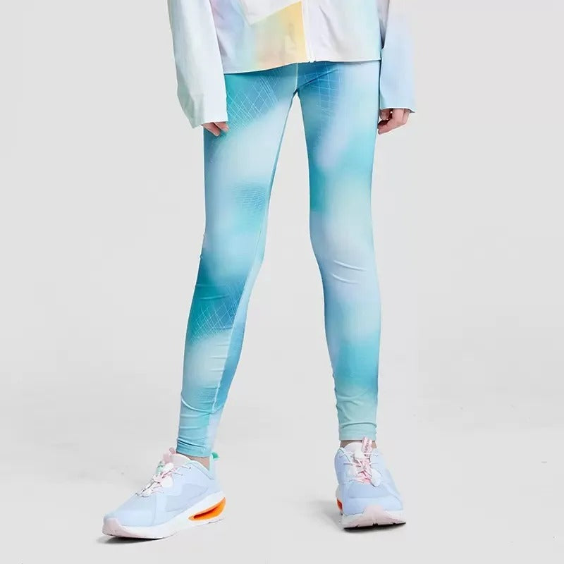 New Children's Yoga Pants Cute Printed Girls Athletic Leggings Comfort Kids Lounge Pants Running Exercise Training Cycling  Wear