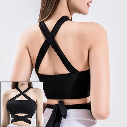 Sexy Women Sports Bra Fitness Underwear Camis Push Up Yoga Crop Top Bras Solid Athletic Vest Gym Shirt Sportswear