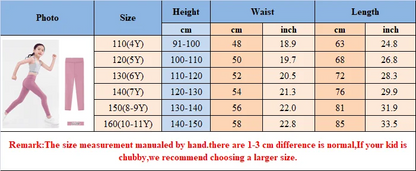 3-12 Years Girls Sports Leggings Ankle Length Kids Dance Running Yoga Pants Teens Soft Comfortable Athletic Workout Tights