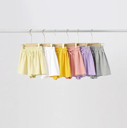 Summer Kids Leisure Shorts Fashionable Korean Style Girls Bow Shorts Children Capris Solid Casual Pants Breath Sports Trousers