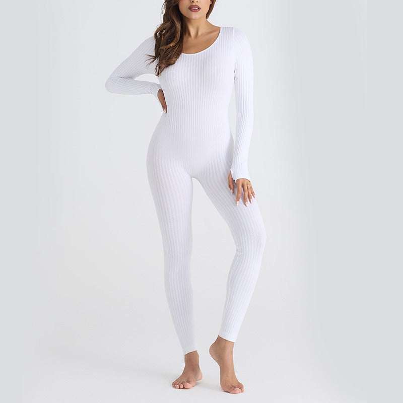 threaded one-piece yoga wear, no-awkwardly threaded fitness wear