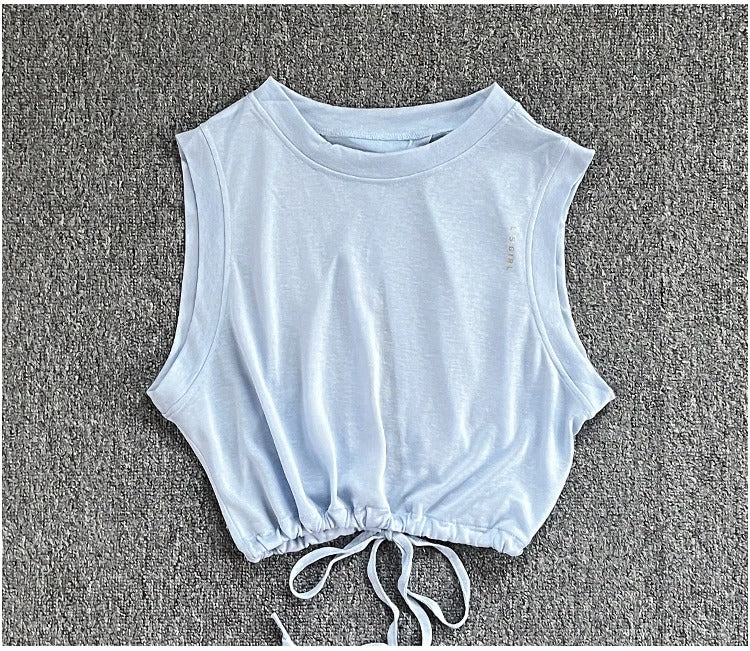 Women's summer yoga wear, breathable, loose, high-end sports vest, thin quick-drying running sleeveless fitness suit