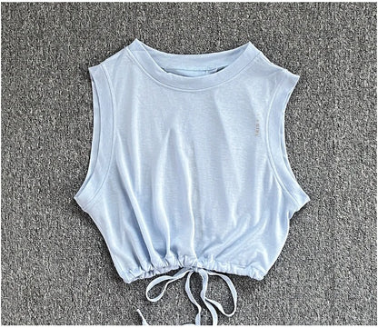 Women's summer yoga wear, breathable, loose, high-end sports vest, thin quick-drying running sleeveless fitness suit