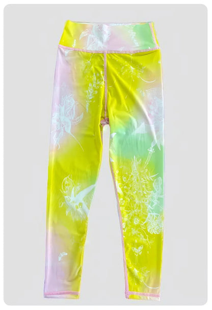 Girls Sports Bra & Yoga Pants Set Fitness Breathable Quick-Dry Workout Outfit for Kids Teen Activewear Gym Running Dance Clothes