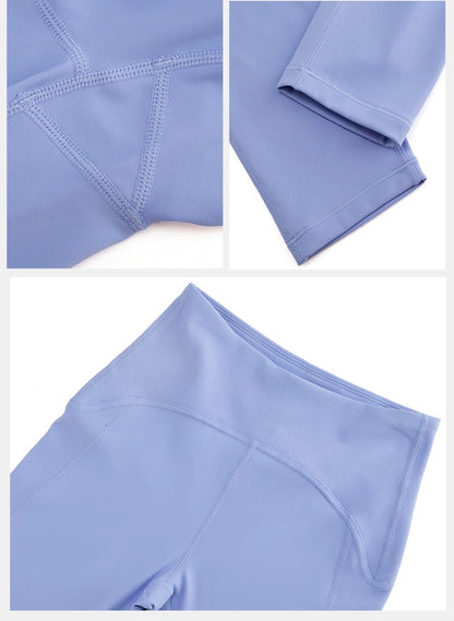 Rib Sporty Leggings High Waist Yoga Leggins Fitness Pants Activewear Butt Lifting Tights Tummy Control Workout  Gym Clothing