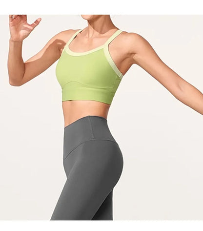 Seamless Racerback Sports Bra For Women High Support Breathable & Thin Yoga Bralette Push Up Workout Top for Running Fitness Gym