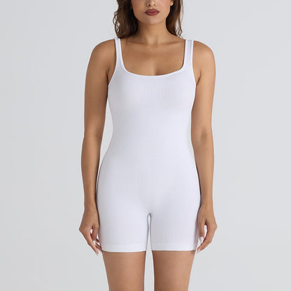 Seamless threaded tight one-piece yoga wear, no-awkwardly threaded fitness wear, sexy one-piece for women in summer
