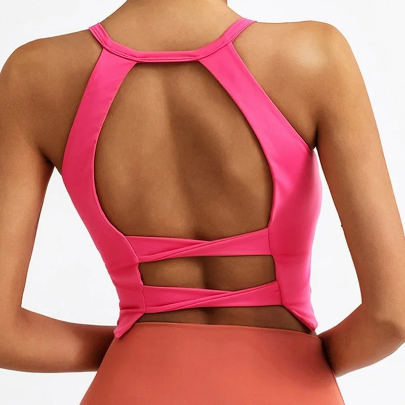 SEXY Girl Sports Bra Fitness Underwear Women Push Up Yoga Crop Top Bras Camis Energy Running Vest Gym Pilates Shirt