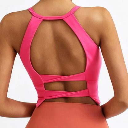 SEXY Girl Sports Bra Fitness Underwear Women Push Up Yoga Crop Top Bras Camis Energy Running Vest Gym Pilates Shirt