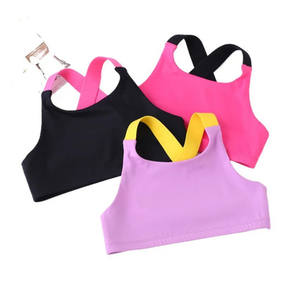 Girls Dance Tank Top Racerback Crop Top Children Gym Tops Sleeveless Yoga Vests Dance Outfit Ballet & Fitness Athletic Clothing