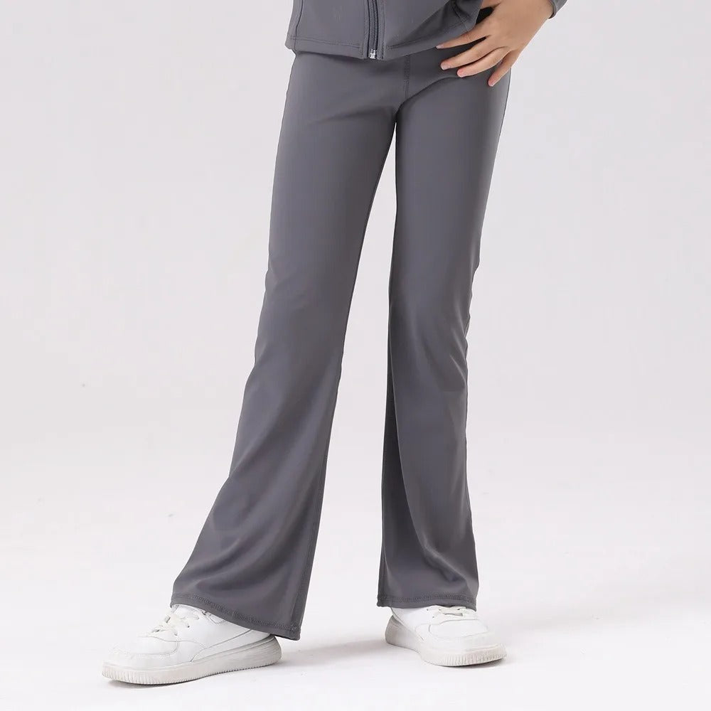 Girls Flare Leggings Children Dance Yoga Bell Bottom Pants Soft Stretchy Kids Casual Trousers Outdoor Sports Training Tights