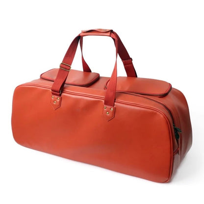 Unisex Portable Tennis Racket Bag Brick-red PU Squash Badminton Tennis Bag Tenis Racquets Handbag Men Women Tennis Court Bag