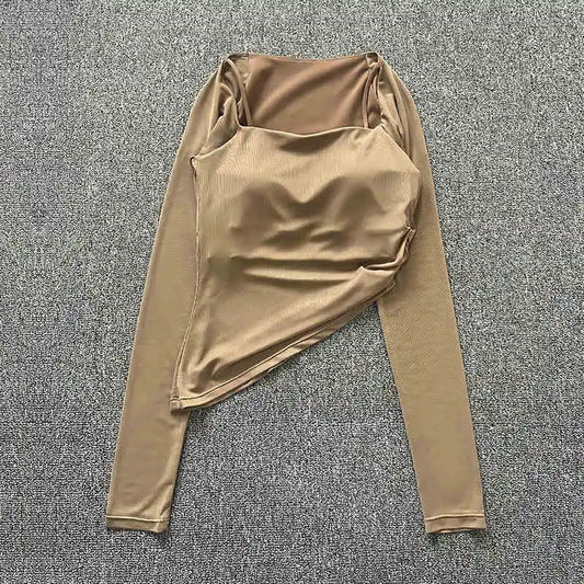 Fake two-piece yoga clothes for women, mesh fixed cup sports underwear, outer wear, running fitness tops with chest pads