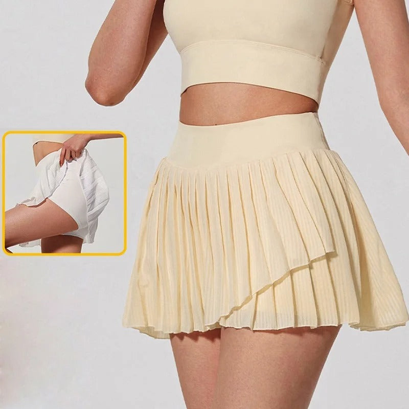 Sports Skirt Outdoor Golf Tennis Skirts Women Gym Workout Fitness Shorts High Waist Running Dancing Skort