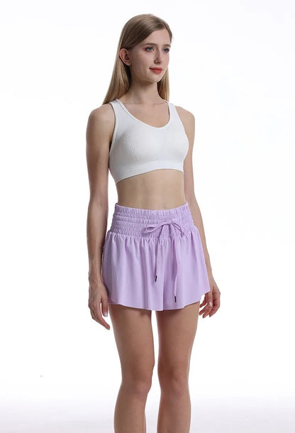 Flowy Athletic Shorts Women Workout Running Gym Shorts Yoga High Waist Golf Skort Sweat Tenis Skirt Cute Casual Summer Outfits