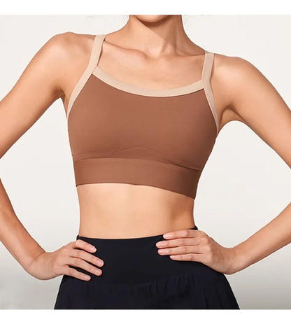 Seamless Racerback Sports Bra For Women High Support Breathable & Thin Yoga Bralette Push Up Workout Top for Running Fitness Gym