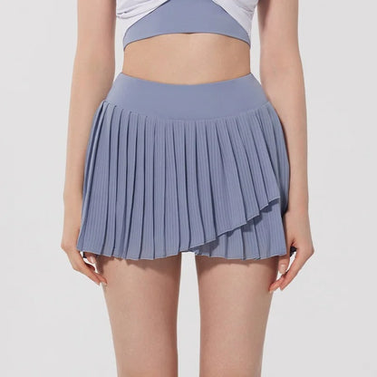 SEXY Girl Sports Skirt Outdoor Golf Tennis Skirts Women Gym Workout Fitness Shorts High Waist Running Dancing Skort